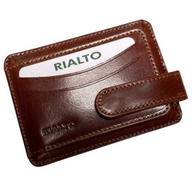    Komplexný remienok Rialto, čierny kožený držiak na karty