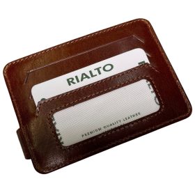    Komplexný remienok Rialto, čierny kožený držiak na karty