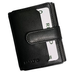    Komplexný remienok Rialto, čierny kožený držiak na karty