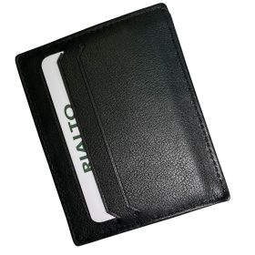    Komplexný remienok Rialto, čierny kožený držiak na karty