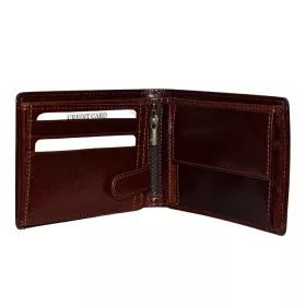    Pánska tmavohnedá kožená peňaženka Rialto 12,5 cm × 9,5 cm