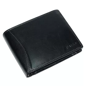    Čierna pánska kožená peňaženka Rialto 12,5 cm × 9,5 cm