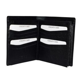    Čierna pánska kožená peňaženka Rialto so skrytým držiakom na karty, kufrík