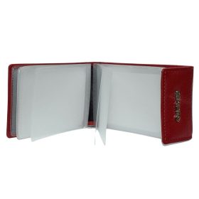  Dámsky kožený držiak na karty Rialto červený