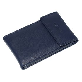  Dámsky kožený držiak na karty Rialto tmavomodrej farby