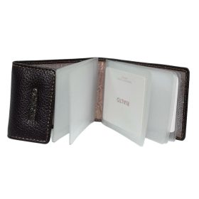  Dámsky kožený držiak na karty Rialto tmavohnedej farby