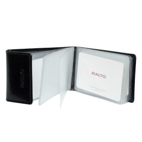  Čierny dámsky kožený držiak na karty Rialto