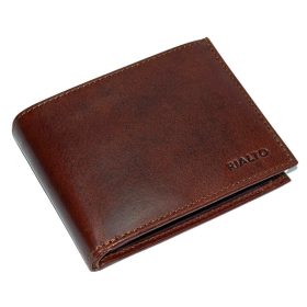    Pánska tmavohnedá kožená peňaženka Rialto 11,5 cm × 9 cm