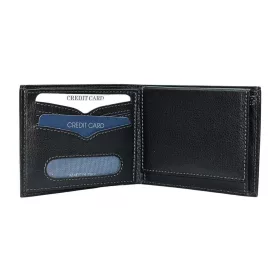  Čierna pánska kožená peňaženka Rialto 11,5 cm × 9 cm