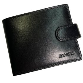    Rialto čierna malá kožená peňaženka bez ramienok 11 x 8,8 cm