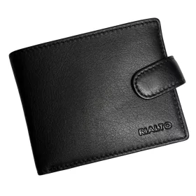    Rialto čierna malá kožená peňaženka bez ramienok 11 x 8,8 cm