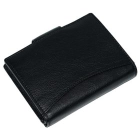  Čierna kožená peňaženka Rialto s komplexným remienkom