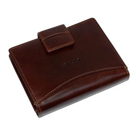  Hnedá kožená peňaženka Rialto so širokým remienkom