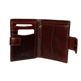  Hnedá kožená peňaženka Rialto so širokým remienkom