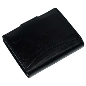  Čierna kožená peňaženka Rialto s komplexným remienkom