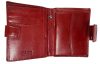  Červená kožená peňaženka Rialto s komplexným remienkom