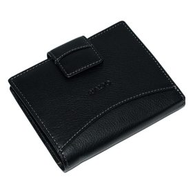  Čierna kožená peňaženka Rialto s komplexným remienkom