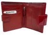  Červená kožená peňaženka Rialto s komplexným remienkom
