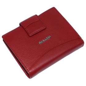   Červená kožená peňaženka Rialto s komplexným remienkom