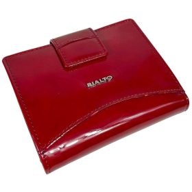    Červená kožená peňaženka Rialto s komplexným remienkom