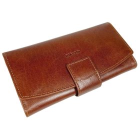  Dámska veľká tmavomodrá kožená peňaženka Rialto