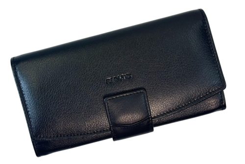  Dámska veľká čierna kožená peňaženka Rialto