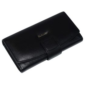 Dámska veľká čierna kožená peňaženka Rialto