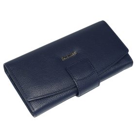  Dámska veľká tmavomodrá kožená peňaženka Rialto