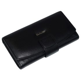  Dámska veľká čierna kožená peňaženka Rialto