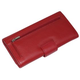  Dámska veľká červená kožená peňaženka Rialto