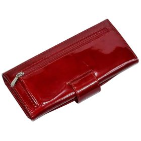  Dámska veľká červená kožená peňaženka Rialto