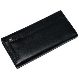  Veľká čierna dámska kožená peňaženka Rialto