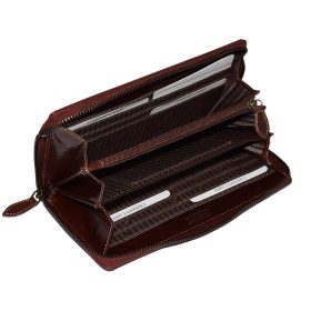  Dámska hnedá kožená peňaženka Rialto