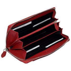  Veľká červená kožená peňaženka Rialto