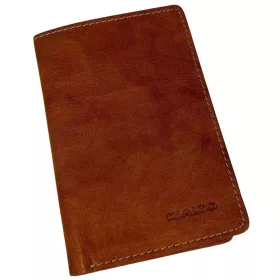    Hnedá pánska kožená peňaženka Rialto so skrytým držiakom na karty, kufrík