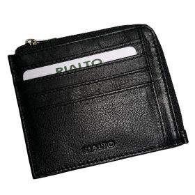    Komplexný remienok Rialto, čierny kožený držiak na karty