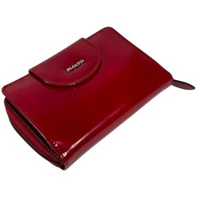  Červená lakovaná peňaženka Giudi s klipom