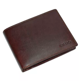    Rialto, talianska pánska tmavohnedá kožená peňaženka 12,5 cm × 9,5 cm