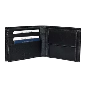    Čierna pánska kožená peňaženka Rialto 12,5 cm × 9,5 cm