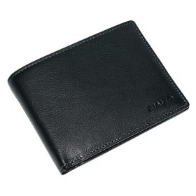  Čierna pánska kožená peňaženka Rialto 12 cm × 9,5 cm