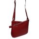  Dámska tmavočervená kožená kabelka Rialto, taška cez rameno 28×22 cm