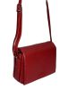  Rialto dámska malá tmavočervená kožená kabelka, taška cez rameno 18×14 cm