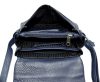  Rialto dámska malá tmavomodrá kožená kabelka, taška cez rameno 18×14 cm