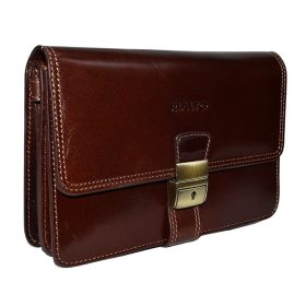    Rialto talianska pánska hnedá kožená taška do auta, priečinok, držiak na spisy 22×14,5 cm