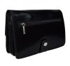  Rialto talianska pánska čierna kožená taška do auta, priečinok, držiak na spisy 22×14,5 cm
