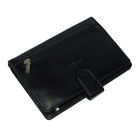    Rialto talianska pánska čierna kožená taška do auta, priečinok, držiak na dokumenty 22×15 cm