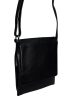 Dámska čierna kožená kabelka Rialto, taška cez rameno 20×23 cm