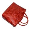  Rialto talianska dámska červená vzorovaná kožená kabelka, taška cez rameno 34×23 cm