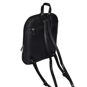  Dámsky kožený ruksak Rialto čiernej farby