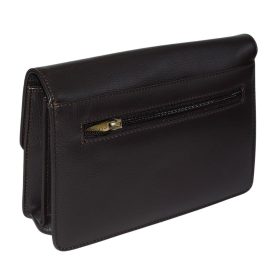    Rialto talianska pánska tmavohnedá kožená taška do auta, priečinok, držiak na dokumenty 22×14,5 cm